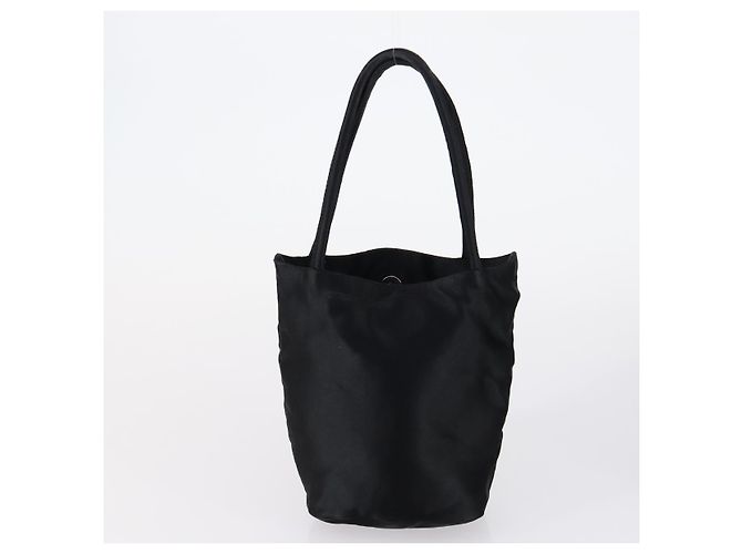 Autre Marque BOTTEGA VENETA Borsa a Mano Nylon Satin 2 Set Nero Auth bs30819 - vista 3
