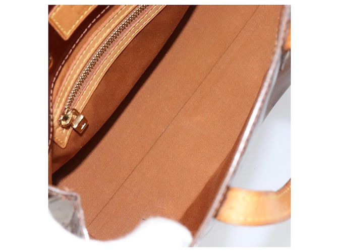 LOUIS VUITTON Borsa a Mano Monogram Vernis Reade PM Bronzo M91146 LV Auth BA7913 - vista 10