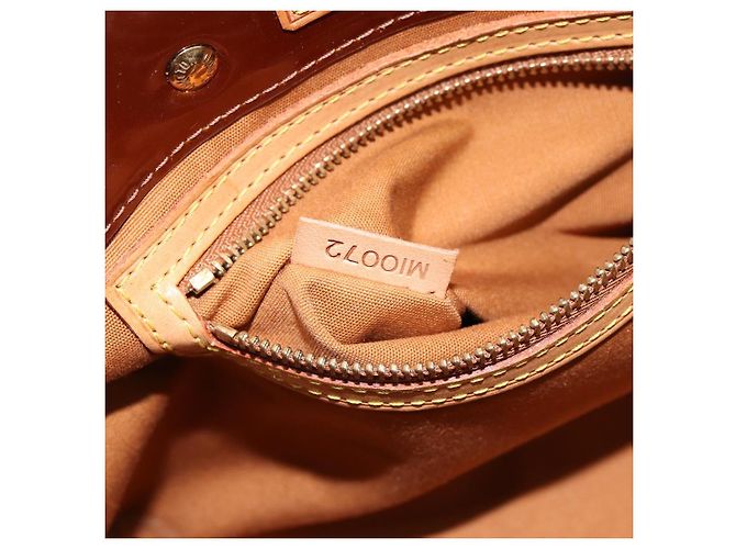 LOUIS VUITTON Borsa a Mano Monogram Vernis Reade PM Bronzo M91146 LV Auth BA7913 - vista 12