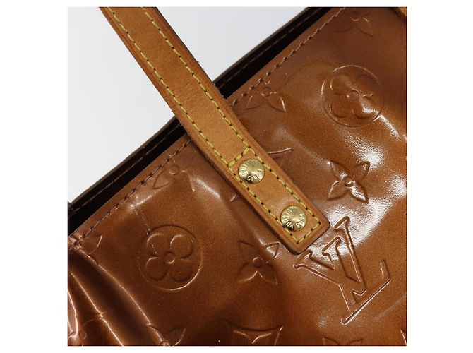 LOUIS VUITTON Borsa a Mano Monogram Vernis Reade PM Bronzo M91146 LV Auth BA7913 - vista 18