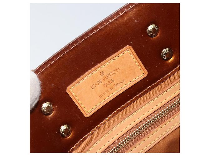 LOUIS VUITTON Borsa a Mano Monogram Vernis Reade PM Bronzo M91146 LV Auth BA7913 - vista 19