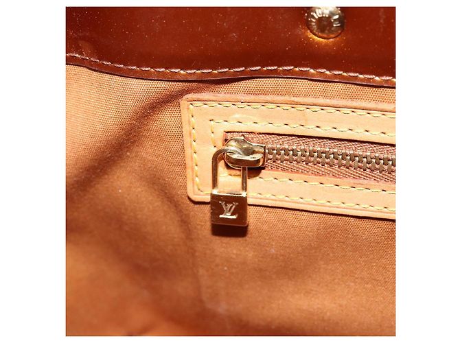 LOUIS VUITTON Borsa a Mano Monogram Vernis Reade PM Bronzo M91146 LV Auth BA7913 - vista 22