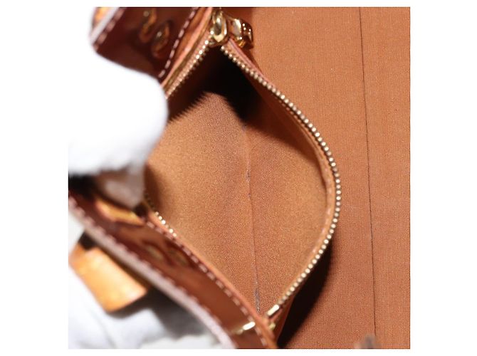 LOUIS VUITTON Borsa a Mano Monogram Vernis Reade PM Bronzo M91146 LV Auth BA7913 - vista 23