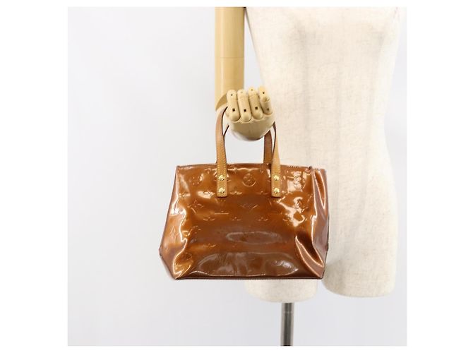 LOUIS VUITTON Borsa a Mano Monogram Vernis Reade PM Bronzo M91146 LV Auth BA7913 - vista 24