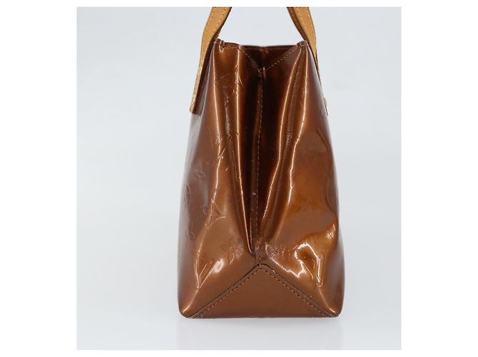 LOUIS VUITTON Borsa a Mano Monogram Vernis Reade PM Bronzo M91146 LV Auth BA7913 - vista 3