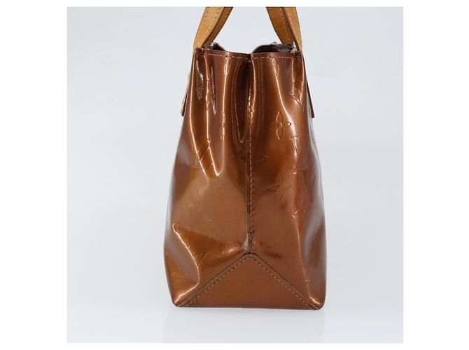 LOUIS VUITTON Borsa a Mano Monogram Vernis Reade PM Bronzo M91146 LV Auth BA7913 - vista 4