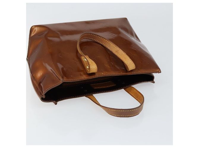 LOUIS VUITTON Borsa a Mano Monogram Vernis Reade PM Bronzo M91146 LV Auth BA7913 - vista 6