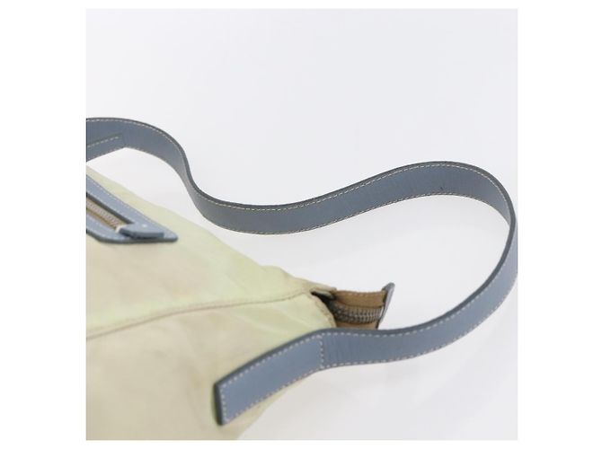 Borsa a Spalla PRADA in Nylon Pelle Beige Argento Autentica bs31155 - vista 14