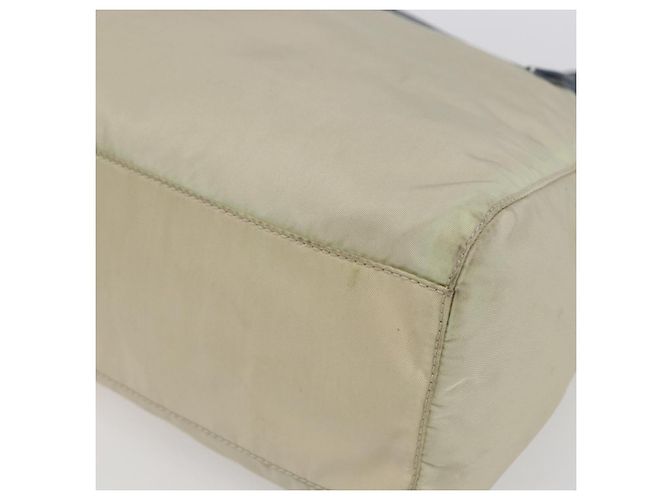 Borsa a Spalla PRADA in Nylon Pelle Beige Argento Autentica bs31155 - vista 15