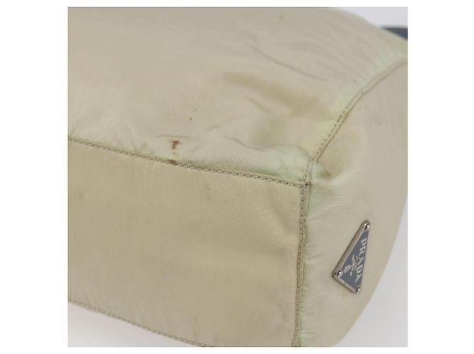 Borsa a Spalla PRADA in Nylon Pelle Beige Argento Autentica bs31155 - vista 17