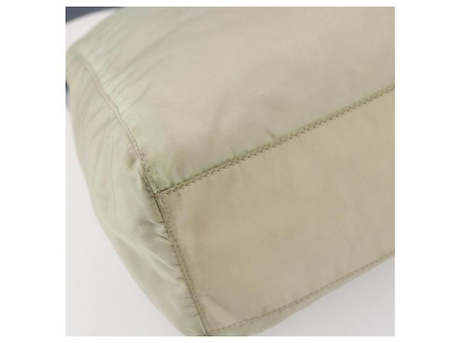 Borsa a Spalla PRADA in Nylon Pelle Beige Argento Autentica bs31155 - vista 18