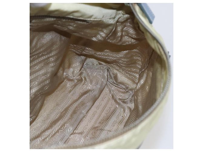 Borsa a Spalla PRADA in Nylon Pelle Beige Argento Autentica bs31155 - vista 22