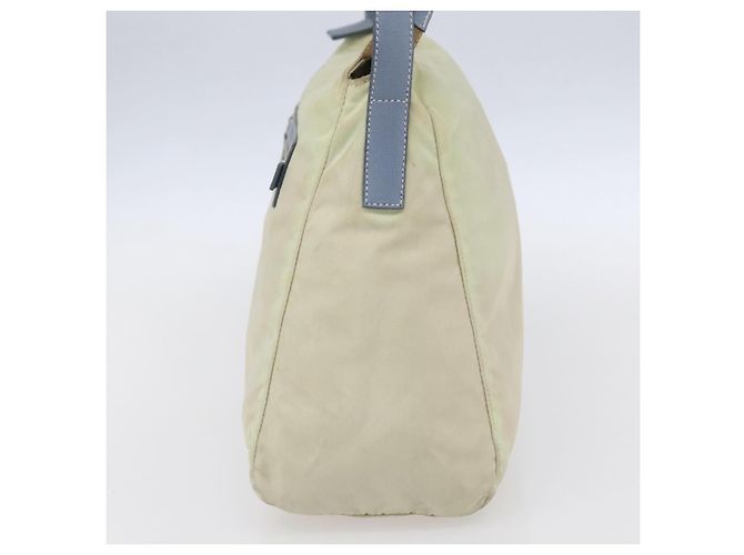 Borsa a Spalla PRADA in Nylon Pelle Beige Argento Autentica bs31155 - vista 4