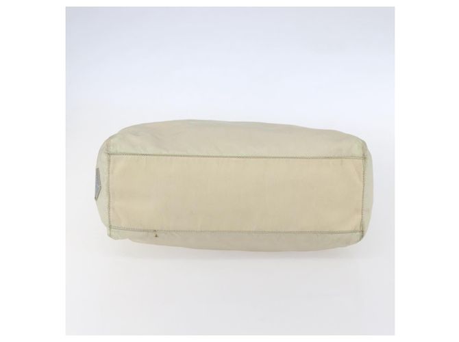 Borsa a Spalla PRADA in Nylon Pelle Beige Argento Autentica bs31155 - vista 5