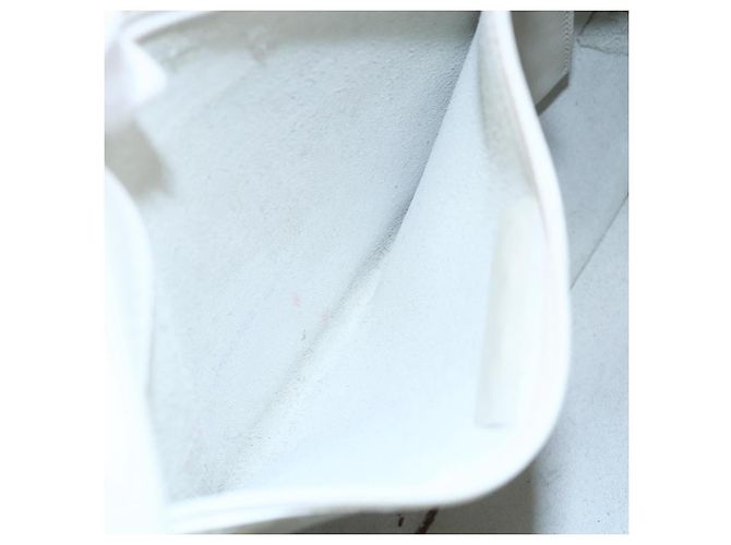 LOEWE Schultertasche aus Leder Weiß Silber Authentisch bs31203 - Ansicht 21