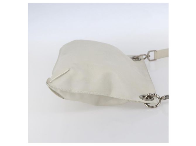 LOEWE Schultertasche aus Leder Weiß Silber Authentisch bs31203 - Ansicht 4