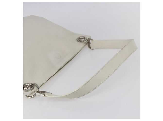 LOEWE Schultertasche aus Leder Weiß Silber Authentisch bs31203 - Ansicht 7