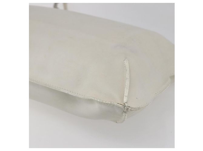 LOEWE Schultertasche aus Leder Weiß Silber Authentisch bs31203 - Ansicht 9