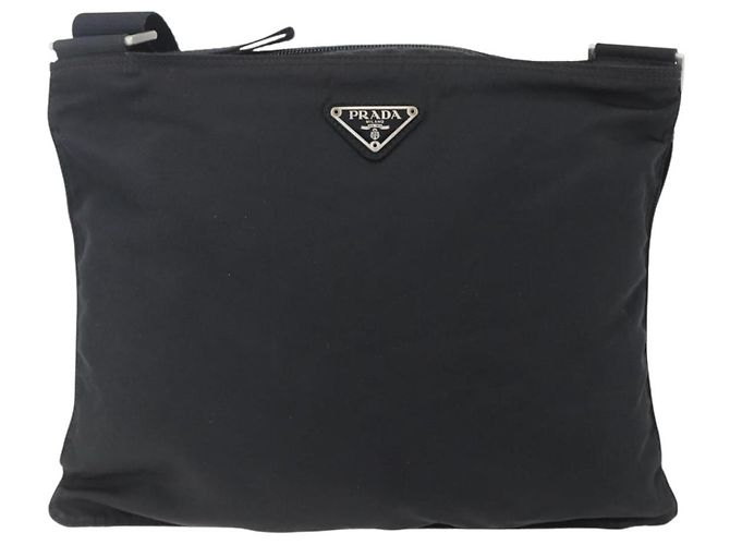 Borsa a Spalla PRADA in Nylon Nero Argento Autentica bs31163 - vista 13