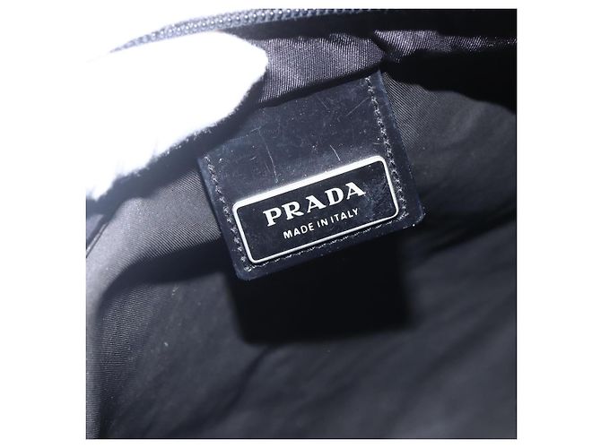 Borsa a Spalla PRADA in Nylon Nero Argento Autentica bs31163 - vista 19
