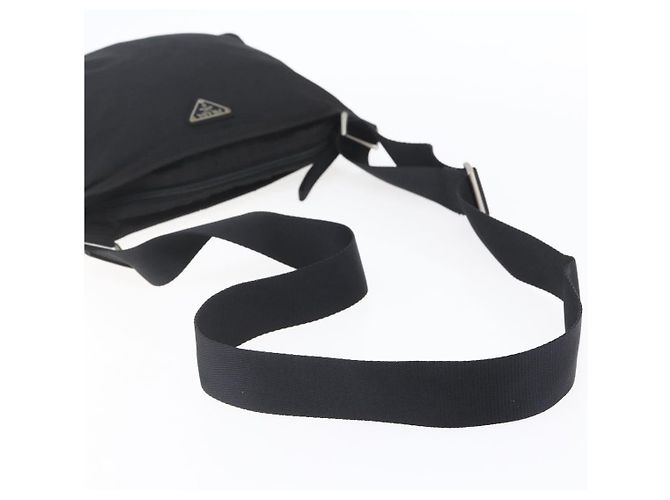 Borsa a Spalla PRADA in Nylon Nero Argento Autentica bs31163 - vista 7