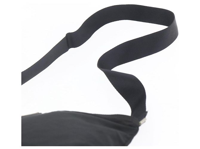 Borsa a Spalla PRADA in Nylon Nero Argento Autentica bs31163 - vista 8