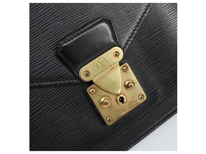LOUIS VUITTON Borsa a Mano Epi Monceau 28 Nera M52122 LV Auth am9637 Nero - vista 18