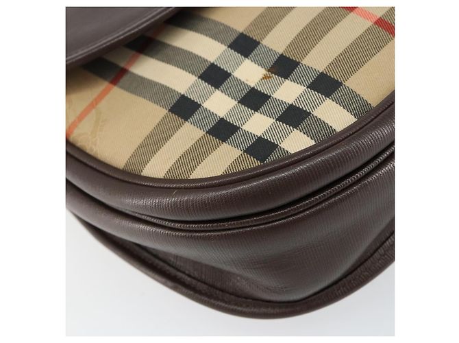 Autre Marque Borsa a Spalla Burberrys Nova Check in Tela Beige Oro Auth 153922 D'oro - vista 14