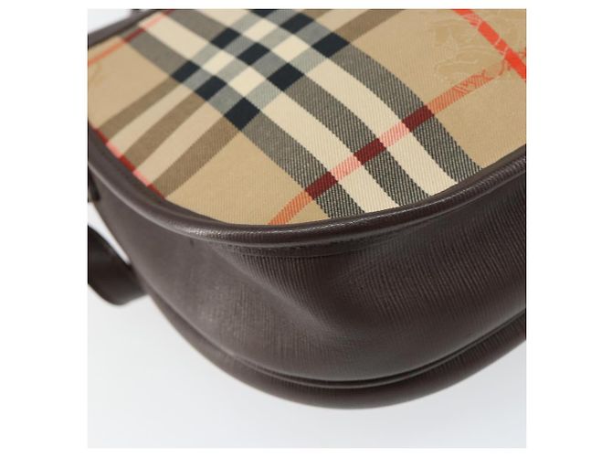 Autre Marque Borsa a Spalla Burberrys Nova Check in Tela Beige Oro Auth 153922 D'oro - vista 16