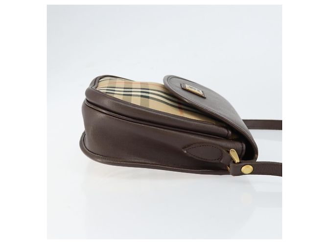 Autre Marque Borsa a Spalla Burberrys Nova Check in Tela Beige Oro Auth 153922 D'oro - vista 3