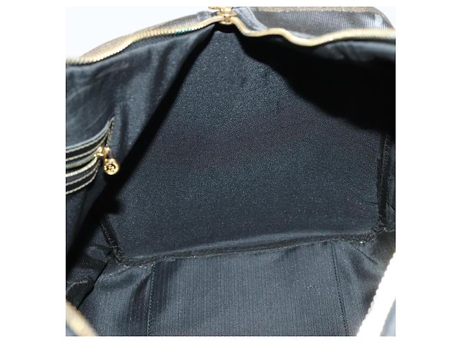 Pequin Bolsa Boston em lona Pecan FENDI PVC Preto Marrom ouro Auth bs30798 Dourado - vista 22