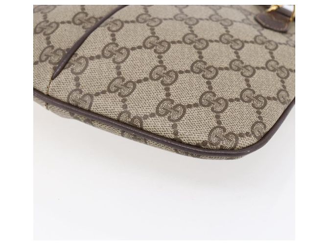 Borsa Sherry Line GG Supreme Web di GUCCI in PVC beige e oro 904 02 047 Auth BA7792 D'oro - vista 15
