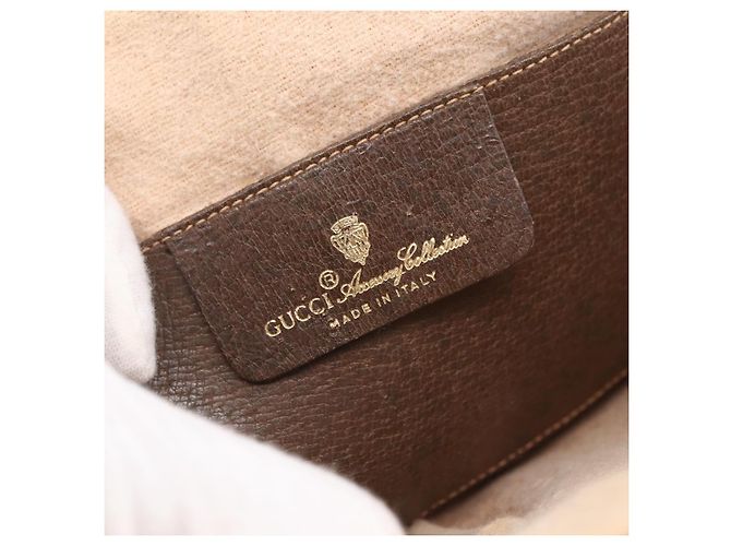 Borsa Sherry Line GG Supreme Web di GUCCI in PVC beige e oro 904 02 047 Auth BA7792 D'oro - vista 18