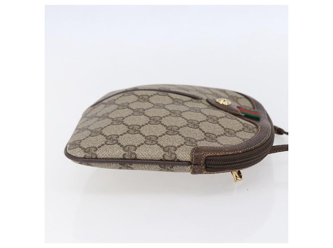 Borsa Sherry Line GG Supreme Web di GUCCI in PVC beige e oro 904 02 047 Auth BA7792 D'oro - vista 4
