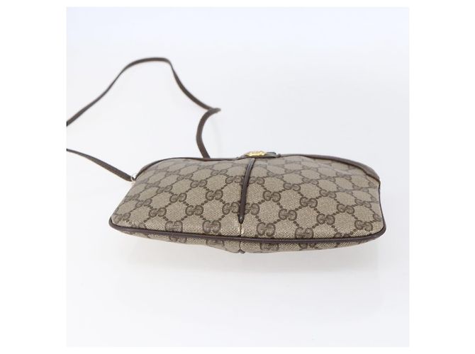 Borsa Sherry Line GG Supreme Web di GUCCI in PVC beige e oro 904 02 047 Auth BA7792 D'oro - vista 5