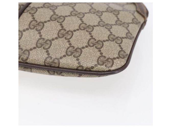 Borsa Sherry Line GG Supreme Web di GUCCI in PVC beige e oro 904 02 047 Auth BA7792 D'oro - vista 9