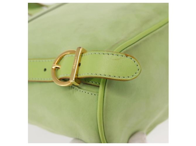 Zaino Salvatore Ferragamo in suede verde oro Auth BA7987 D'oro - vista 18