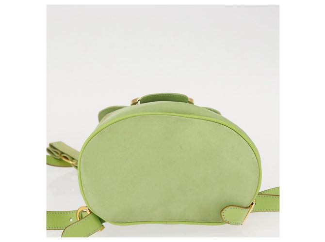Zaino Salvatore Ferragamo in suede verde oro Auth BA7987 D'oro - vista 5