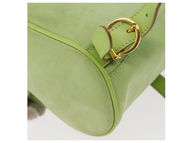 Zaino Salvatore Ferragamo in suede verde oro Auth BA7987 D'oro - vista 9