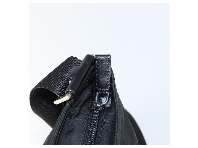 Borsa a Spalla PRADA in Nylon Nero Argento Autentica ka039 - vista 9
