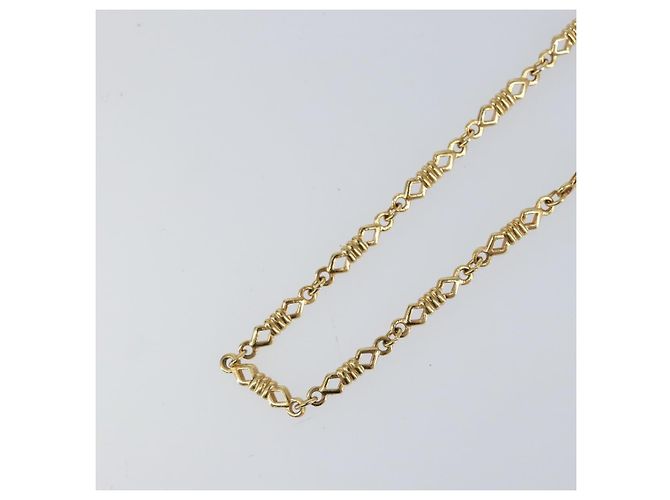 Collana a catena Christian Dior in metallo dorato Auth am9775 - vista 3