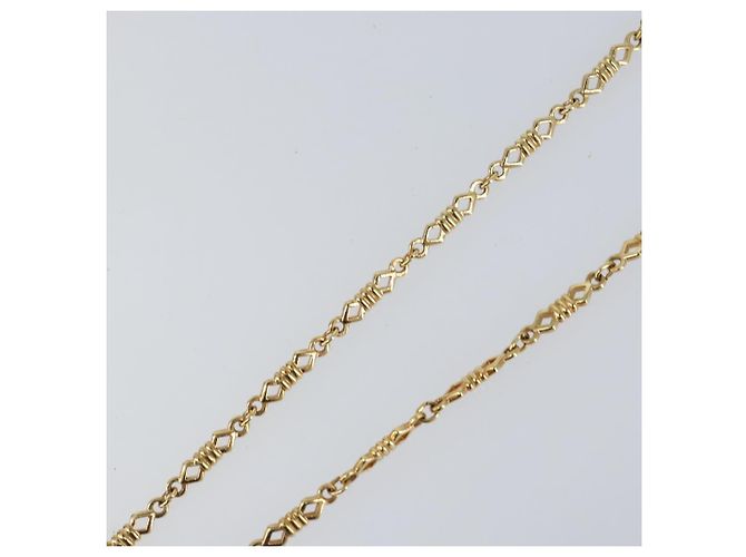 Collana a catena Christian Dior in metallo dorato Auth am9775 - vista 4