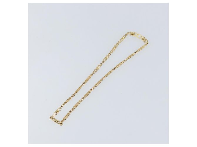 Collana a catena Christian Dior in metallo dorato Auth am9775 - vista 6