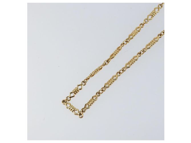 Collana a catena Christian Dior in metallo dorato Auth am9775 - vista 7