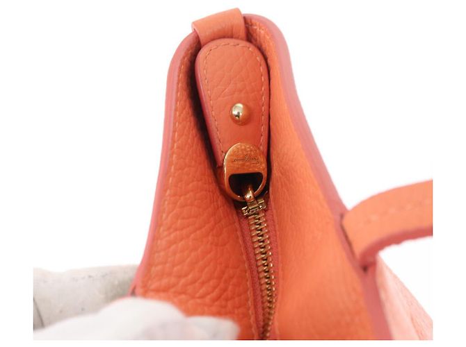 Borsa a mano Gancini in pelle rosa e oro Auth 153980 di Salvatore Ferragamo D'oro - vista 10