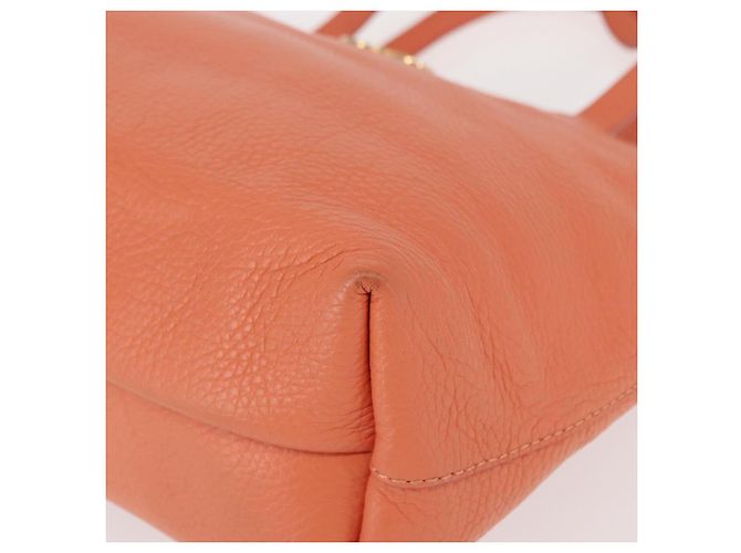 Borsa a mano Gancini in pelle rosa e oro Auth 153980 di Salvatore Ferragamo D'oro - vista 14