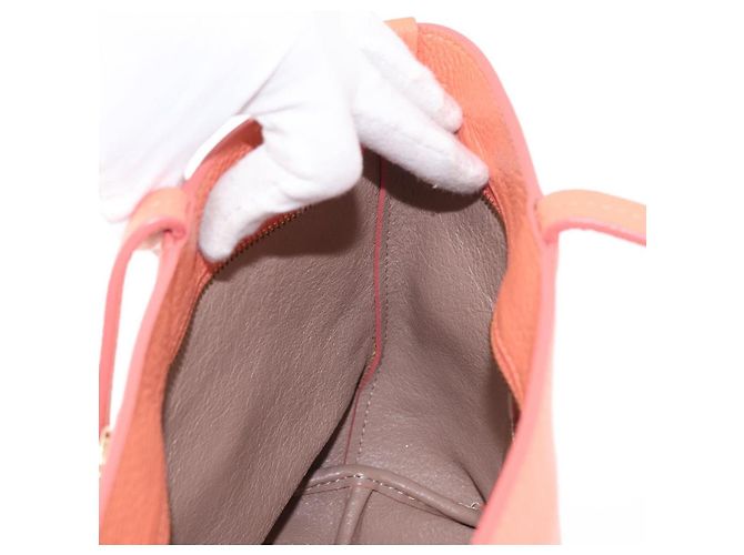 Borsa a mano Gancini in pelle rosa e oro Auth 153980 di Salvatore Ferragamo D'oro - vista 20