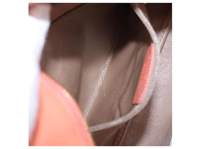 Borsa a mano Gancini in pelle rosa e oro Auth 153980 di Salvatore Ferragamo D'oro - vista 22