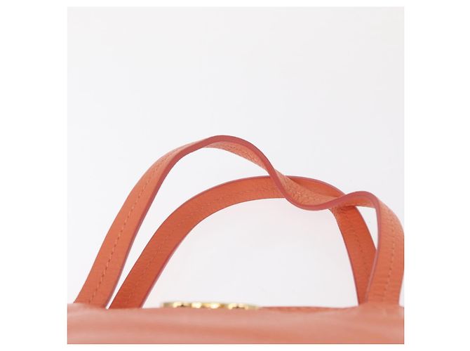 Borsa a mano Gancini in pelle rosa e oro Auth 153980 di Salvatore Ferragamo D'oro - vista 8