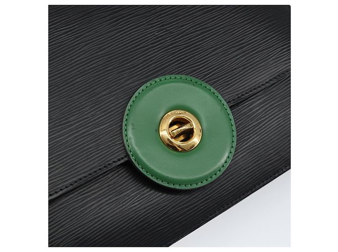 LOUIS VUITTON Borsa a Spalla Epi Free Run Verde Nero M52414 LV Auth bs30895 - vista 19
